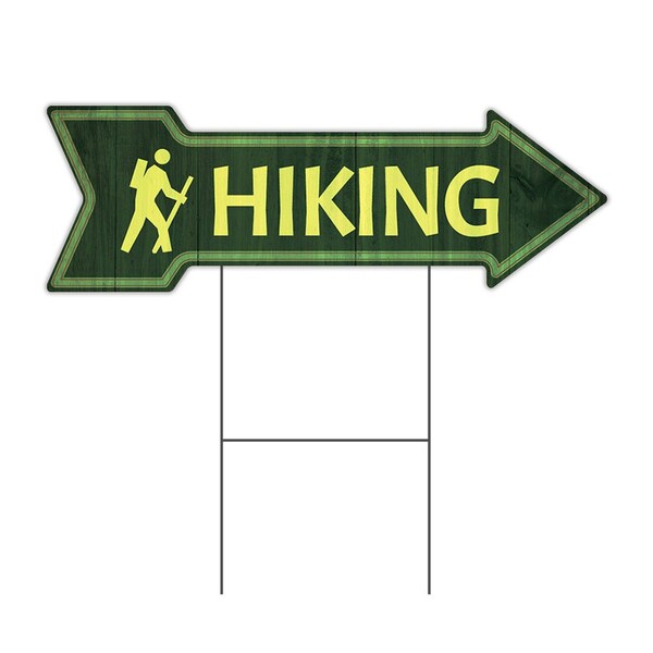 Signmission Hiking Arrow Yard Sign Funny Home Decor 36in Wide C-ARROW12-999820 - main